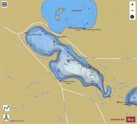 Silver Lake Fishing Map | Nautical Charts App