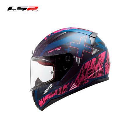 Casco Ls Ff Xtreet Negro Purpura Lucero Tu Tienda Online