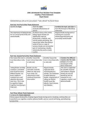 Module 2 2 Reading Response Template ENG 130 Module Two Reading