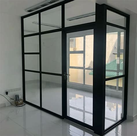 Black Aluminum Glass Office Partitions At Rs 325 Sq Ft Aluminum Office Partition In Ahmedabad