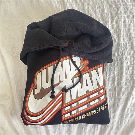 JORDAN JUMPMAN HOODIE. Size XXL. Fleece lined hood.... - Depop