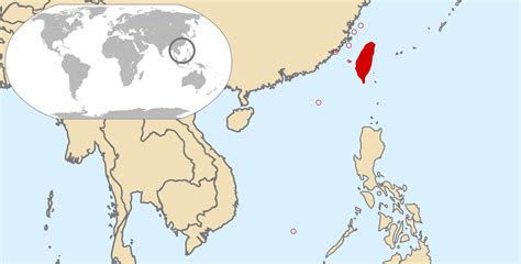 Taiwan world map - Taiwan global map (Eastern Asia - Asia)