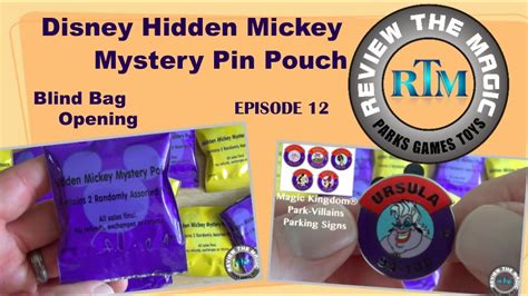 Disney Purple Wave A Hidden Mickey Mystery Pin Pouch Blind Bag Opening Review Episode 12 Youtube