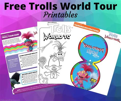 Free Trolls World Tour Printables My Boys And Their Toys Coloring Pages