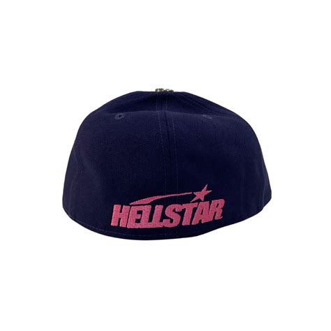 Hellstar Navy Fitted Hat Hellstar Clothing Sale Upto 30