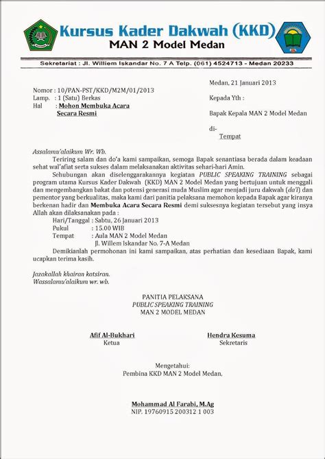 Contoh Surat Permohonan Ke Gubernur Untuk Buka Acara Surat Permohonan