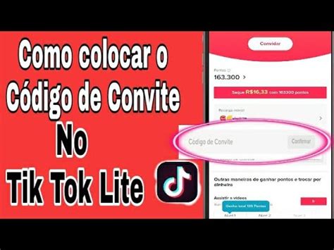 Como Colocar O C Digo De Convite Sem Erro Tik Tok Lite Youtube