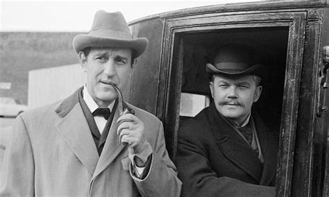 Douglas Wilmer and Nigel Stock. Sherlock Holmes. BBC 1960's TV series. in 2023 | Sherlock holmes ...