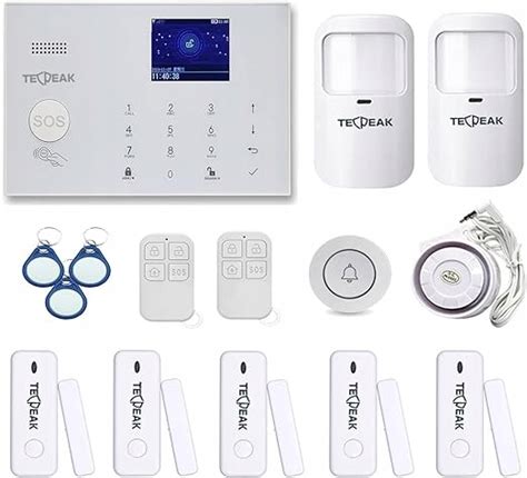 TECPEAK GSM WiFi Alarm System Kompletny Bezprzewodowy System Alarmowy