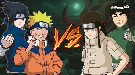 Who Is Strongest Naruto Sasuke Vs Neji Lee Genin Vs Genin