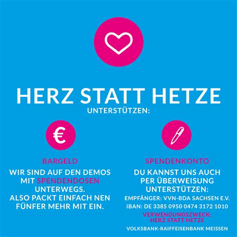 Spenden Herz Statt Hetze