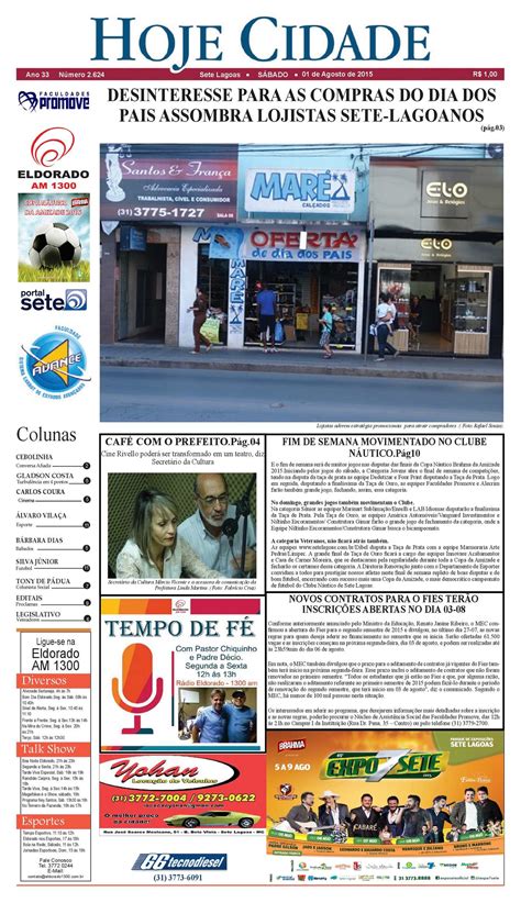 Calam O Jornal Hoje Cidade