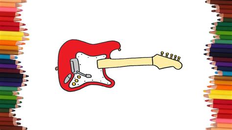 Como Dibujar Una Guitarra Electrica Dibujos Faciles YouTube