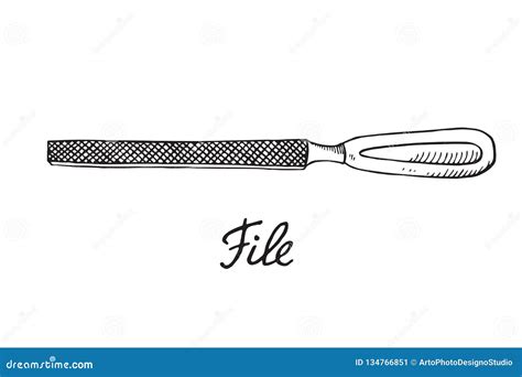 File, Hand Drawn Doodle Sketch Stock Vector - Illustration of flat ...