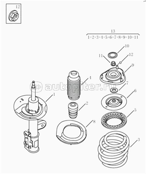 FRONT SHOCK ABSORBER Emgrand EX7 — купить, цены в интернет-магазине ...