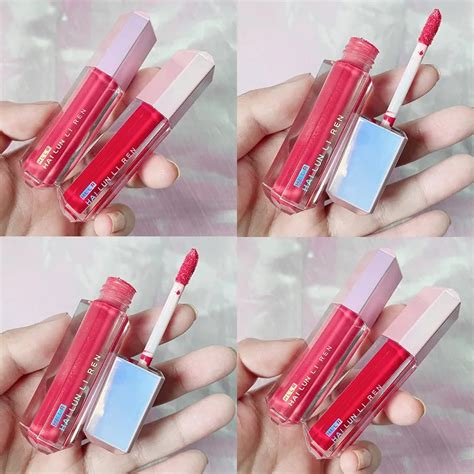 Six Color Optional Small Pink Diamond Velvet Lip Glaze Matte Fog Face