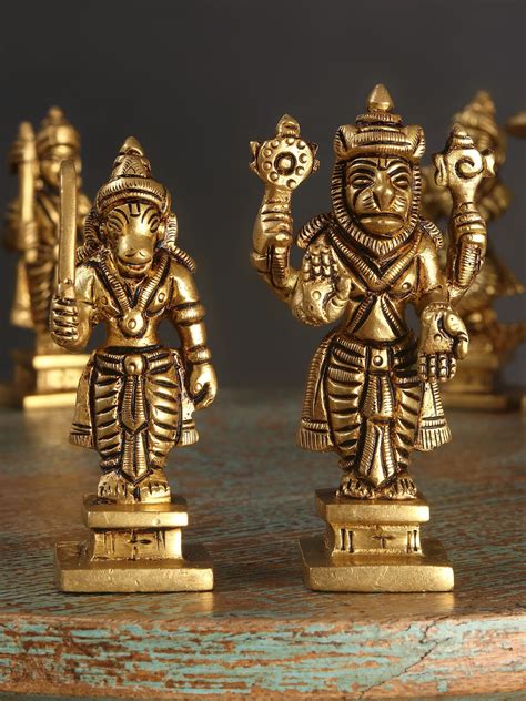 brass small dashavatara set statues set  vishnu avatar idol