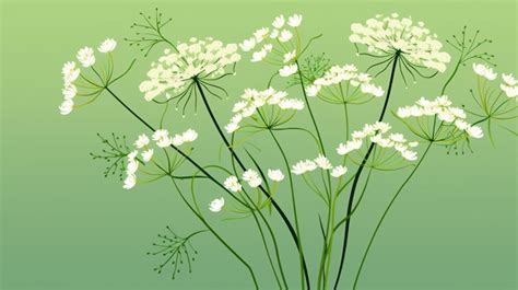 Un fondo verde con flores blancas y las palabras lirio en él Vector