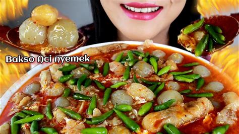 Asmr Bakso Aci Nyemek Topping Cabe Rawit Ijo Indonesian Food Asmr