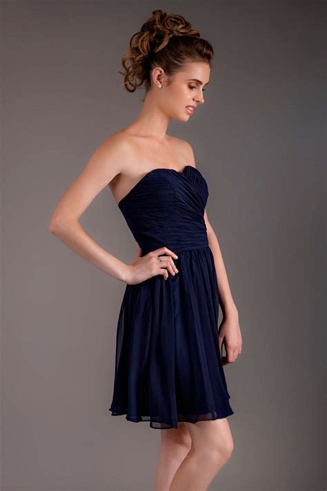 Robe Cocktail Courte Bleu Nuit Ref C Robe De Cocktail