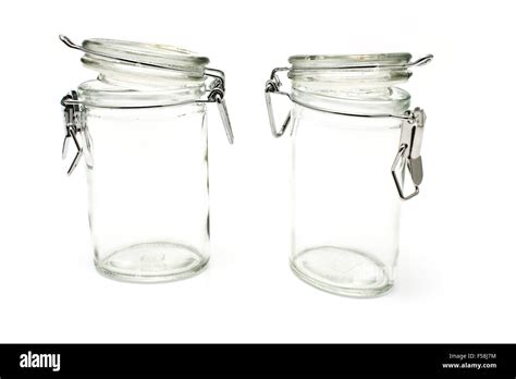 jars isolated  white stock photo alamy