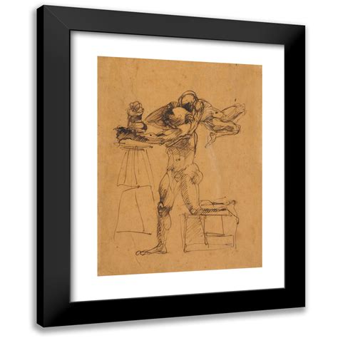 Auguste Rodin 11x14 Black Modern Framed Museum Art Print Titled The