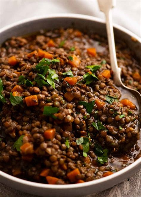 Lentil Ragout French Puy Lentil Side Dish Recipetin Eats