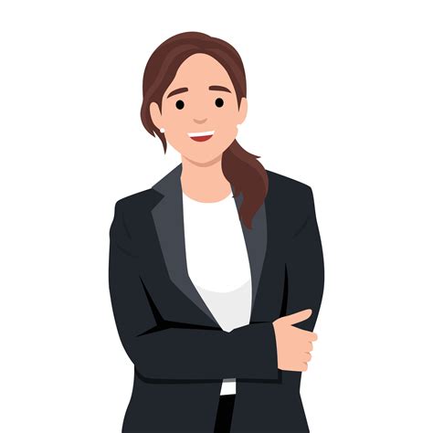 Beautiful Businesswoman Portrait Smiling Business Woman Standing