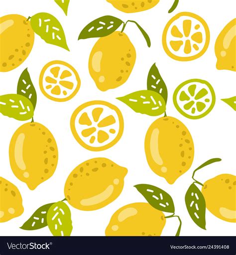 Lemon Pattern Wallpaper