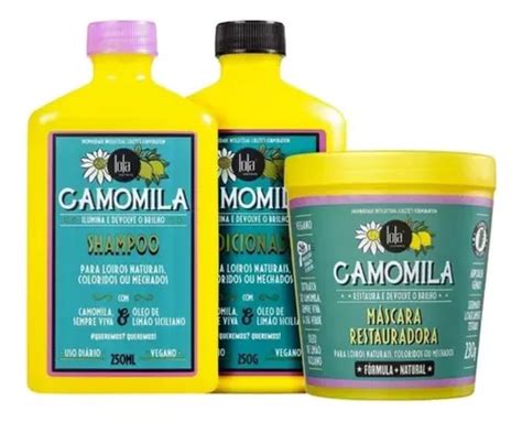 Lola Camomila Kit Shampoo Condicionador Máscara 230g MercadoLivre