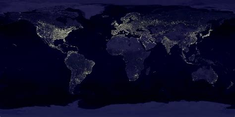 Download High Resolution World Map Night Satellite View Wallpaper | Wallpapers.com