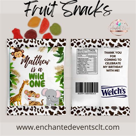 Custom Fruit Snacks Etsy