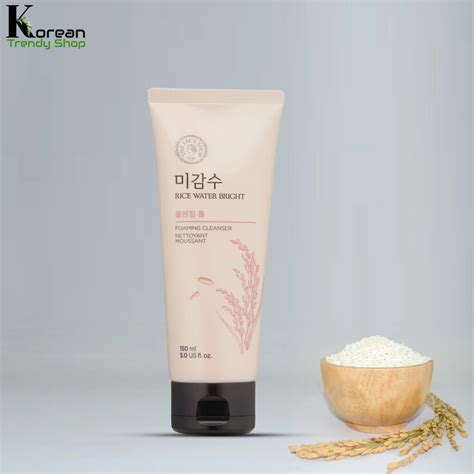 THE FACE SHOP Rice Water Bright Foam Cleanser 150ml Korean Trendy Shop