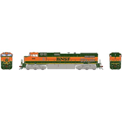 HO GE Dash 9-44CW Locomotive, BNSF Heritage I #999 Model Train | Athearn