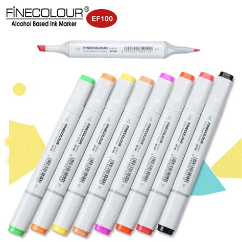 Finecolour Ef100 Sketch Marker Comic Pens 8pcs Skingraygrayscale