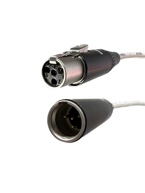 Mini Xlr 4 Pin Male To Female Cables Plenum White Jacket Custom