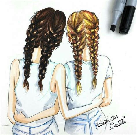 Desenho De Amigas Tumblr - Meus Desenhos Tumblr - Desenhos Tumblr entre amigas | Подруги, Портреты ...