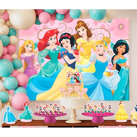 Painel Das Princesas Disney - Painel TNT Princesas Decoração Disney (1,00 x 1,40m) - Piffer | Shopee ...