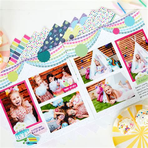 spread easy creativity  sprinkles   birthday scrapbook idea