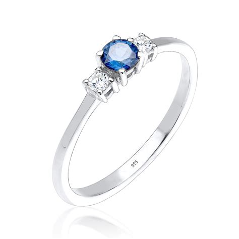 Ring Saphir Blau Er Sterling Silber Ringe Mit Stein