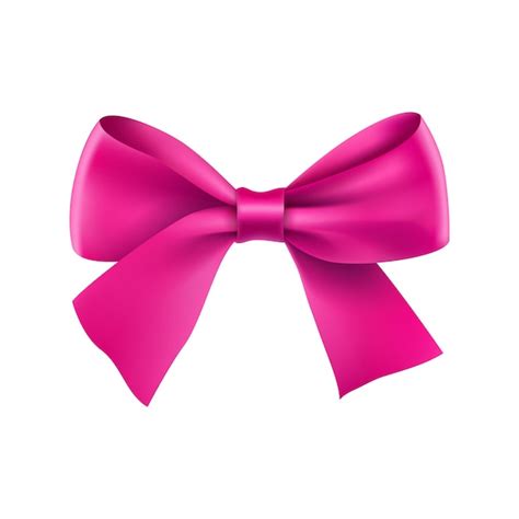 Premium Vector Pink Bow Cartoon Isolated