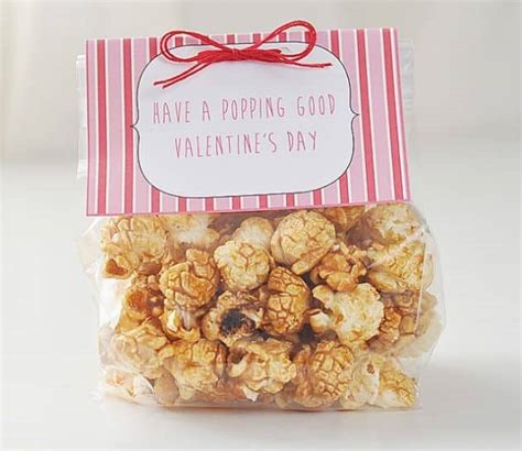 Printable Popcorn Labels For Valentine S Day