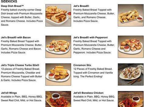 Menu at Jet's Pizza, 100 - Restaurant prices