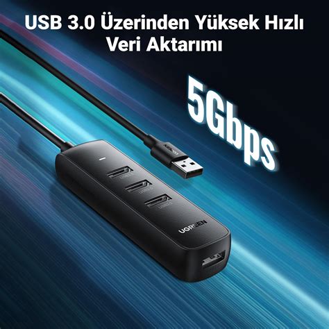 Ugreen Type C To 3 Usb 3 0 4k 30hz Hdmi Vga Gigabit Ethernet Sd Tf Kart Okuyucu Çoklayıcı Hub