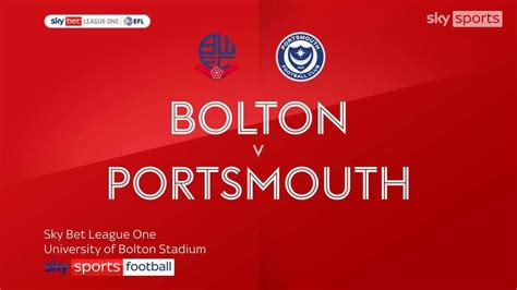 Bolton 1 1 Portsmouth Match Report And Highlights