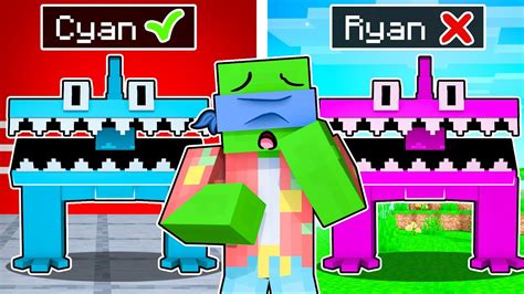 Guess The Correct Cyan Rainbow Friend In Minecraft Youtube