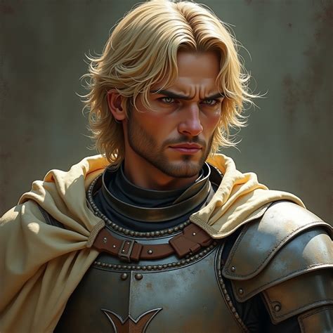 Blonde Knight In Grim Armor Stable Diffusion Online