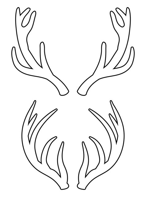 Reindeer Antlers - 10 Free PDF Printables | Printablee