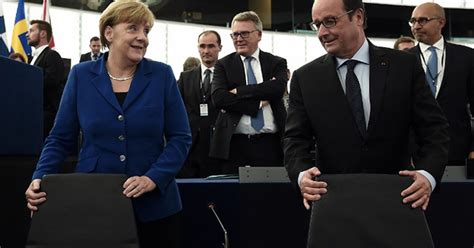 G Merkel E Hollande Pedem Maior Unidade Ue Ante Crise De Migrantes