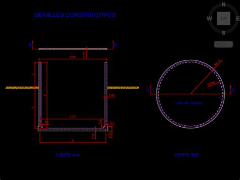 Tanque Semienterrado Ingenieria Cad